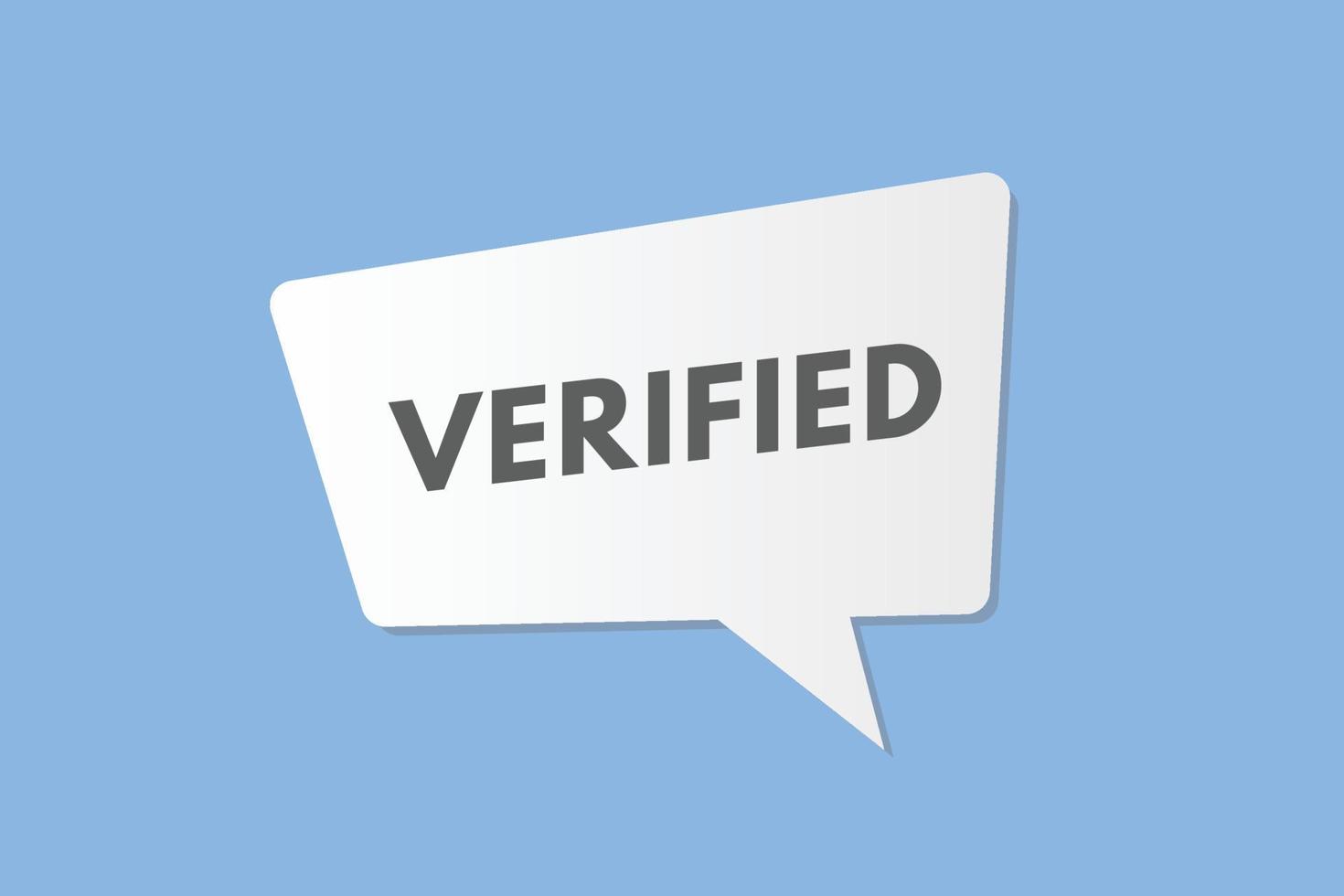 verified text Button. verified Sign Icon Label Sticker Web Buttons vector