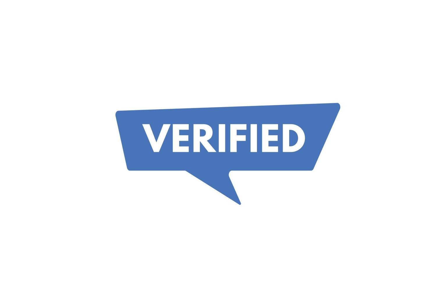 verified text Button. verified Sign Icon Label Sticker Web Buttons vector