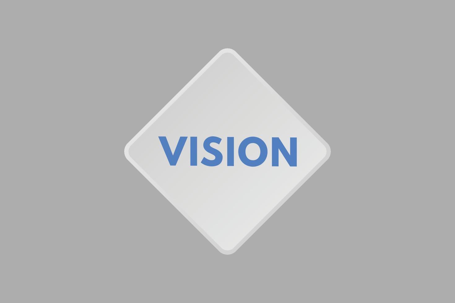 vision text Button. vision Sign Icon Label Sticker Web Buttons vector