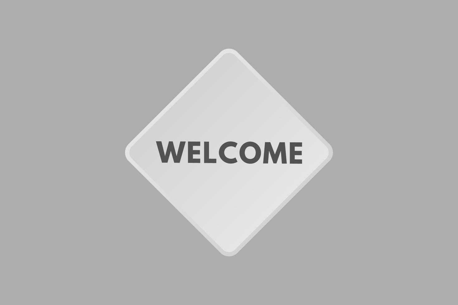 welcome text Button. welcome Sign Icon Label Sticker Web Buttons vector