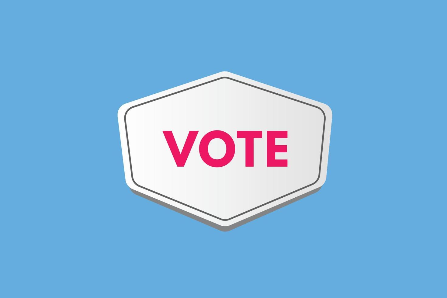 vote text Button. vote Sign Icon Label Sticker Web Buttons vector