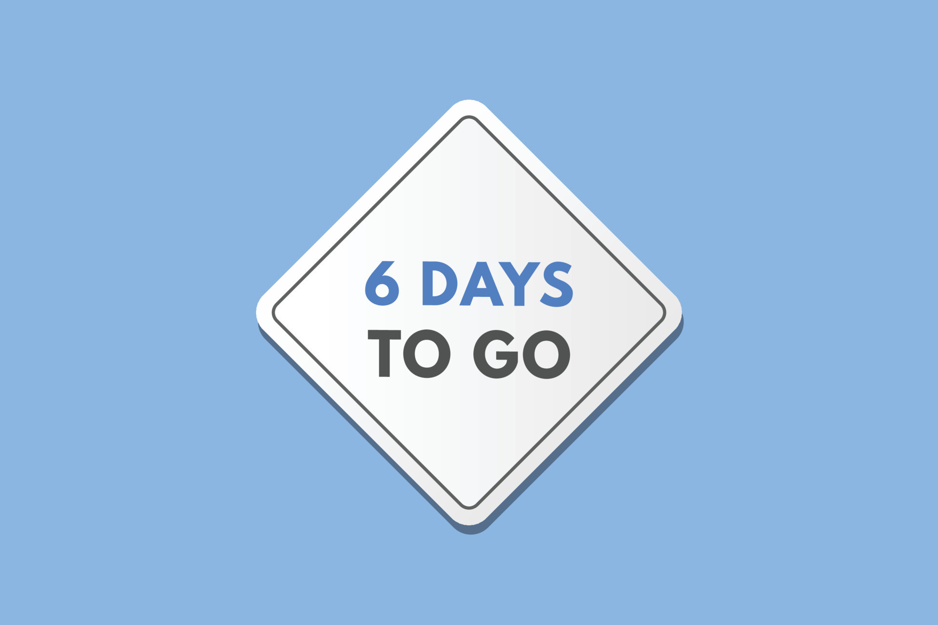 6 Days To Go Countdown Template Six Day Countdown Left Days Banner Design 15374944 Vector Art 3401