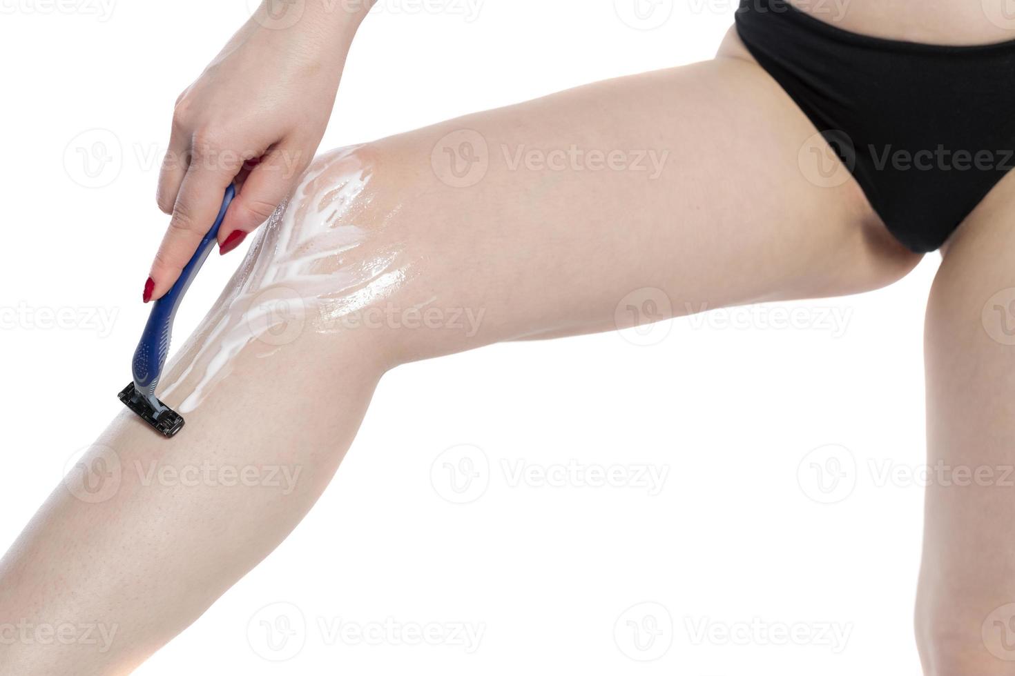 pretty woman shaves her photo
