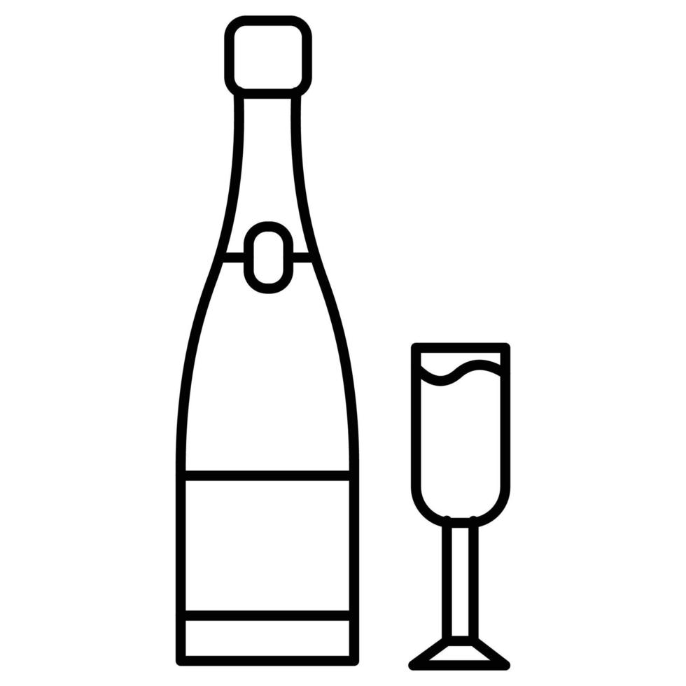 Champagne Bottle which can easily modify or edit vector