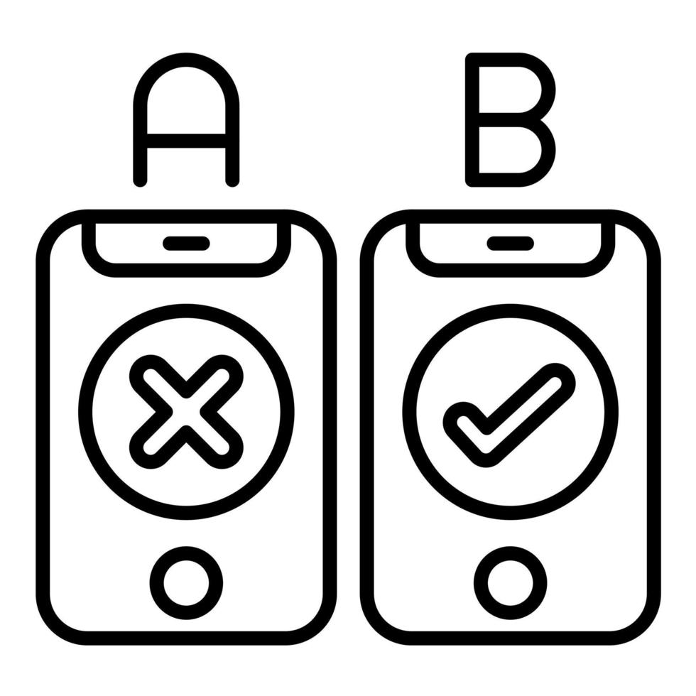 Ab Testing Line Icon vector