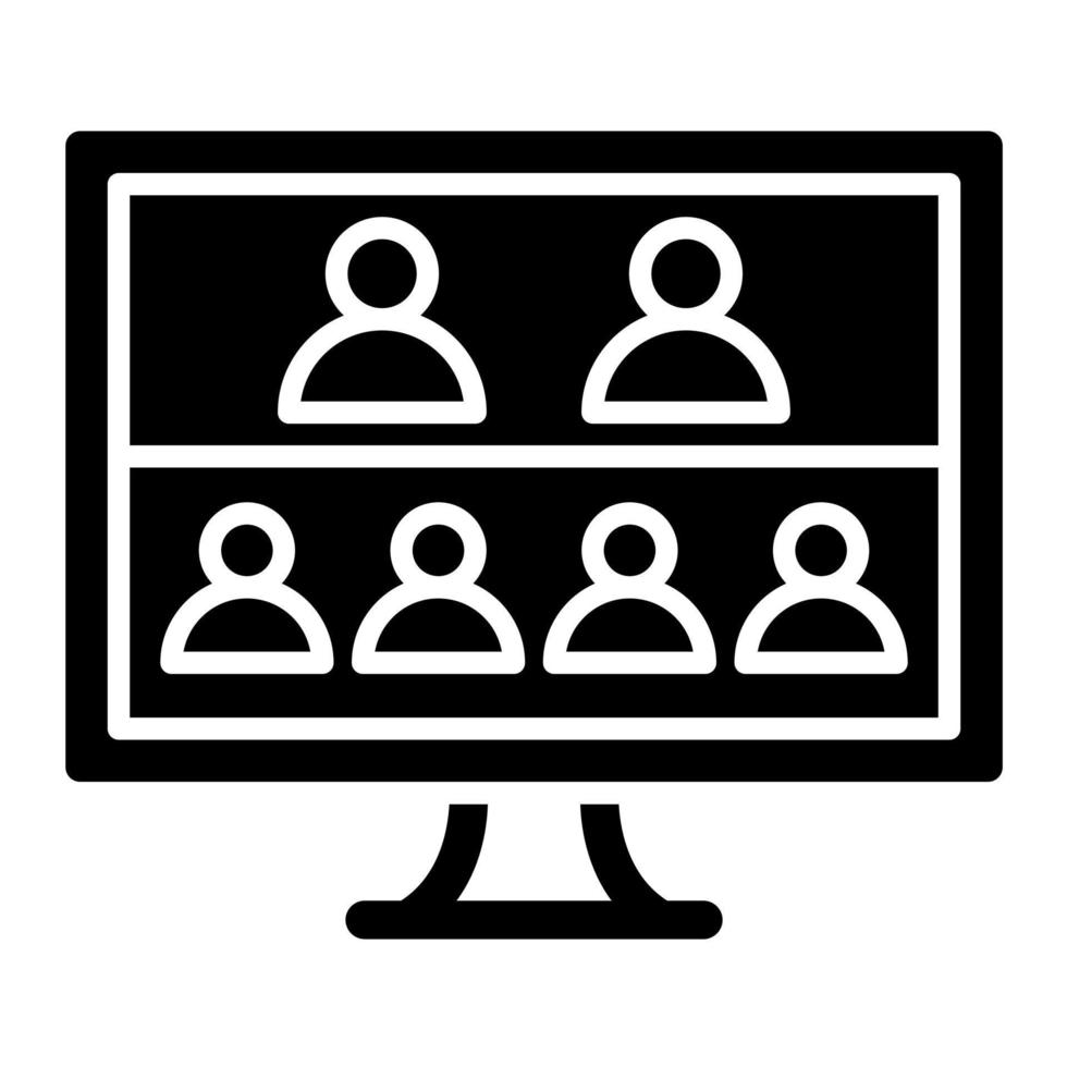 Webinar Glyph Icon vector