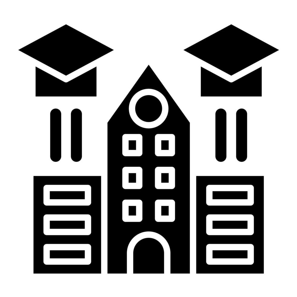 Training Center Glyph Icon vector