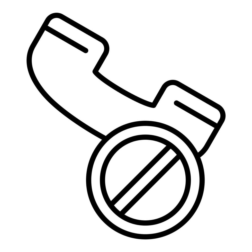 No Contact Glyph Icon vector