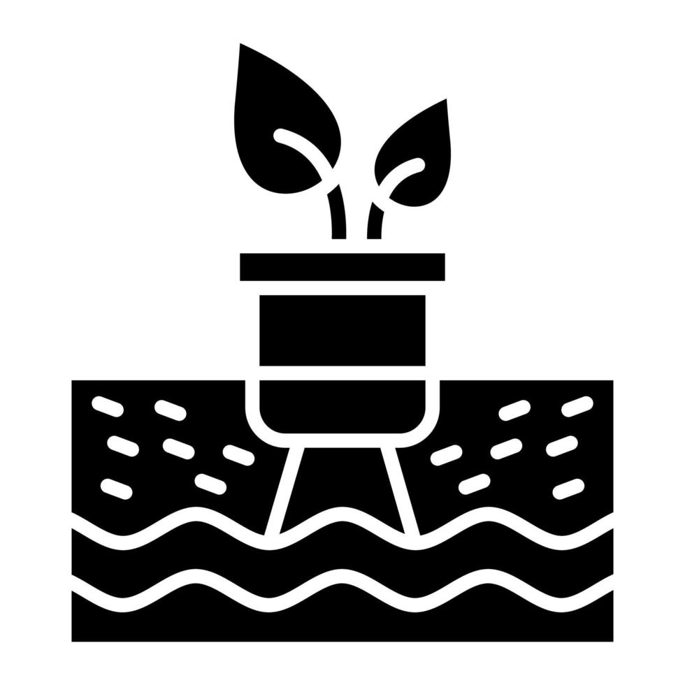 Hydroponic Glyph Icon vector