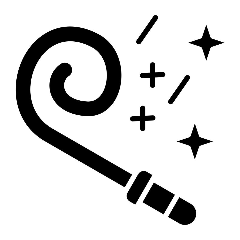 Party Blower Glyph Icon vector