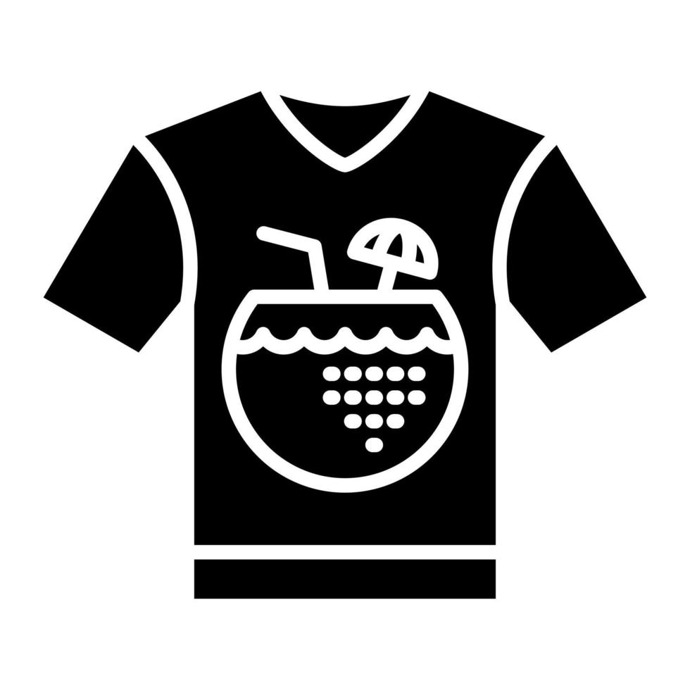 T-Shirt Glyph Icon vector