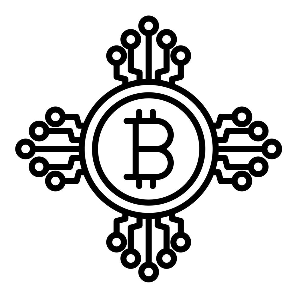 Cryptocurrency Glyph Icon vector