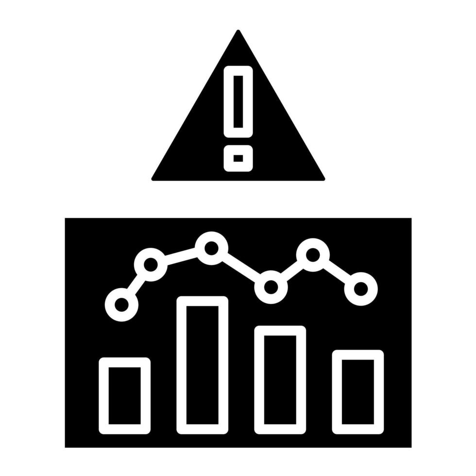 Risk Analysis Glyph Icon vector