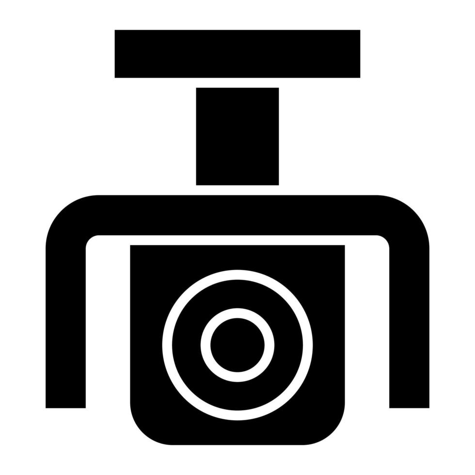 Security Camera Glyph Icon vector
