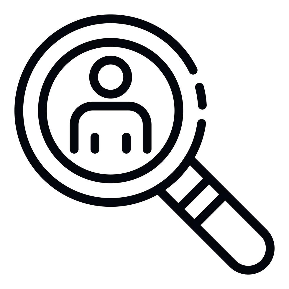 Administrative search icon, outline style vector