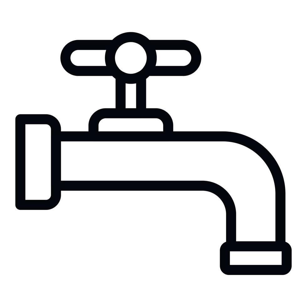 Sanitary faucet icon, outline style vector