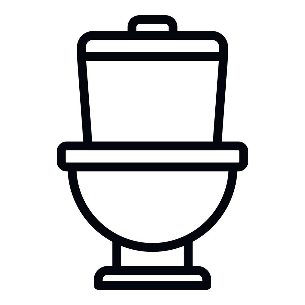 Ceramic toilet icon, outline style vector