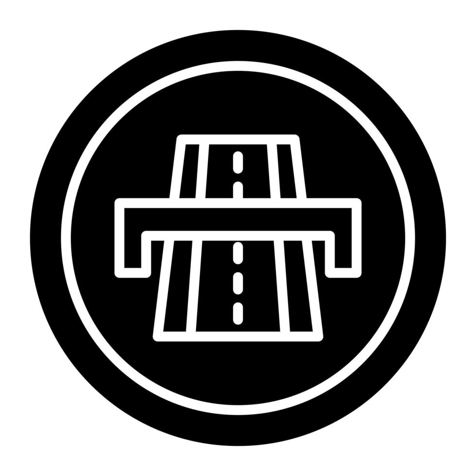 Motorway Glyph Icon vector