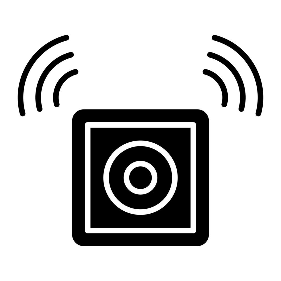 Emergency Button Glyph Icon vector