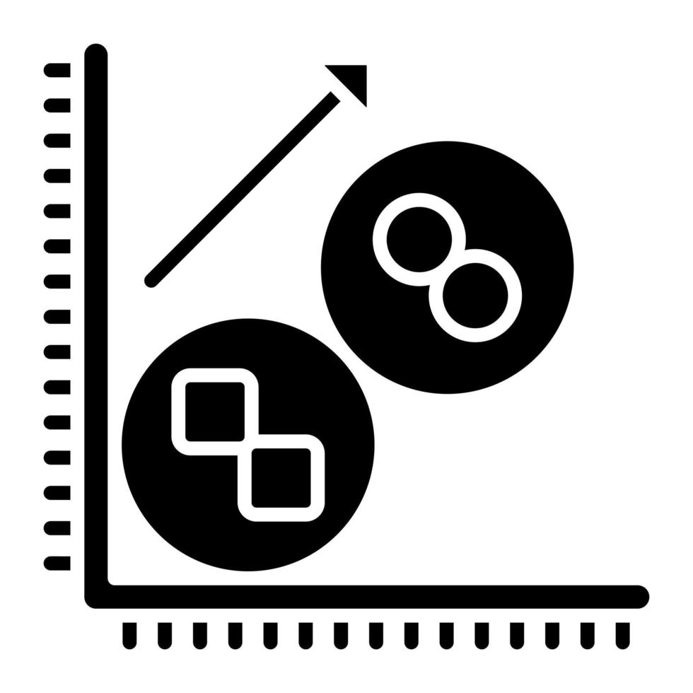 Cluster Analysis Glyph Icon vector