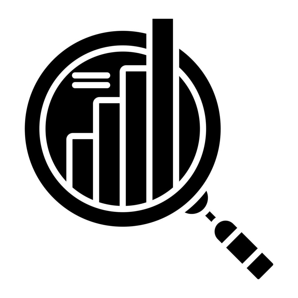 Data Analysis Glyph Icon vector