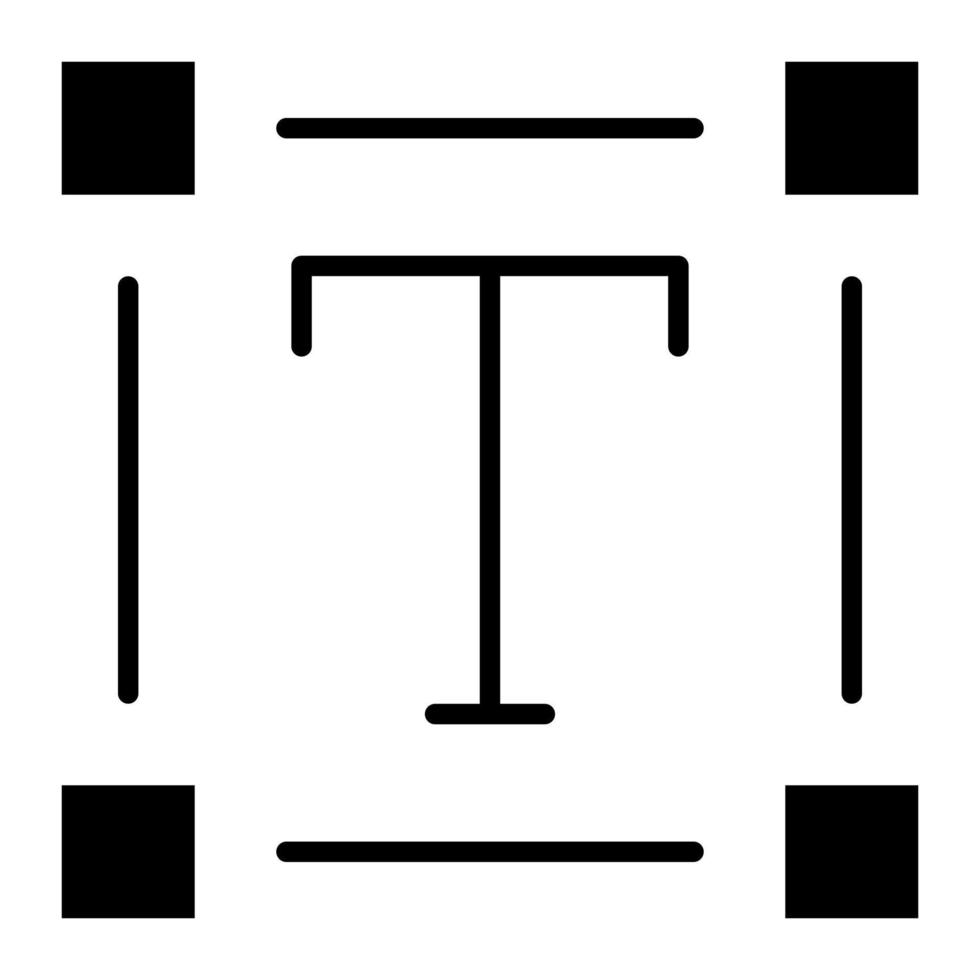 Typography Glyph Icon vector