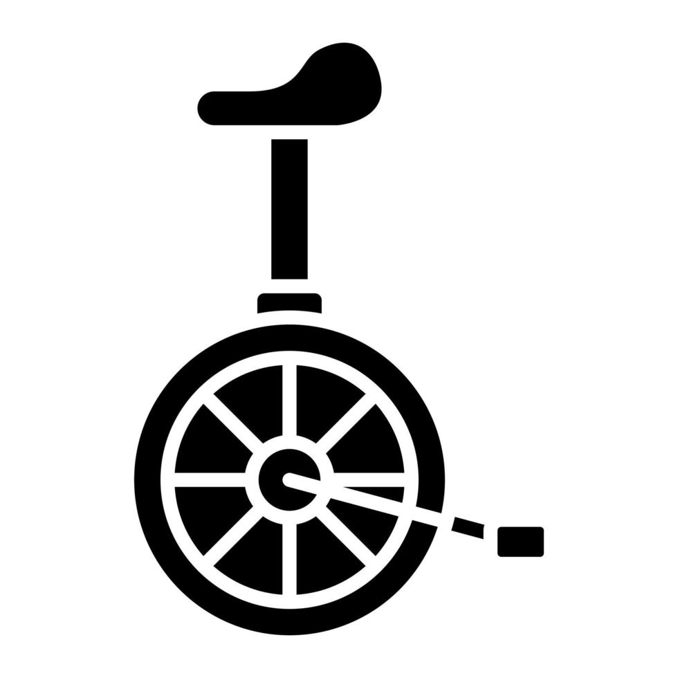 Unicycle Glyph Icon vector