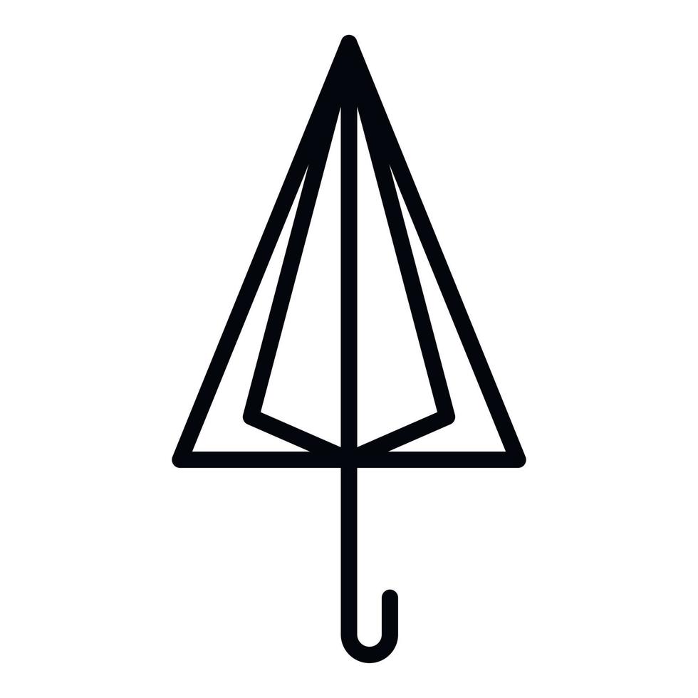 Folded umbrella icon, outline style vector