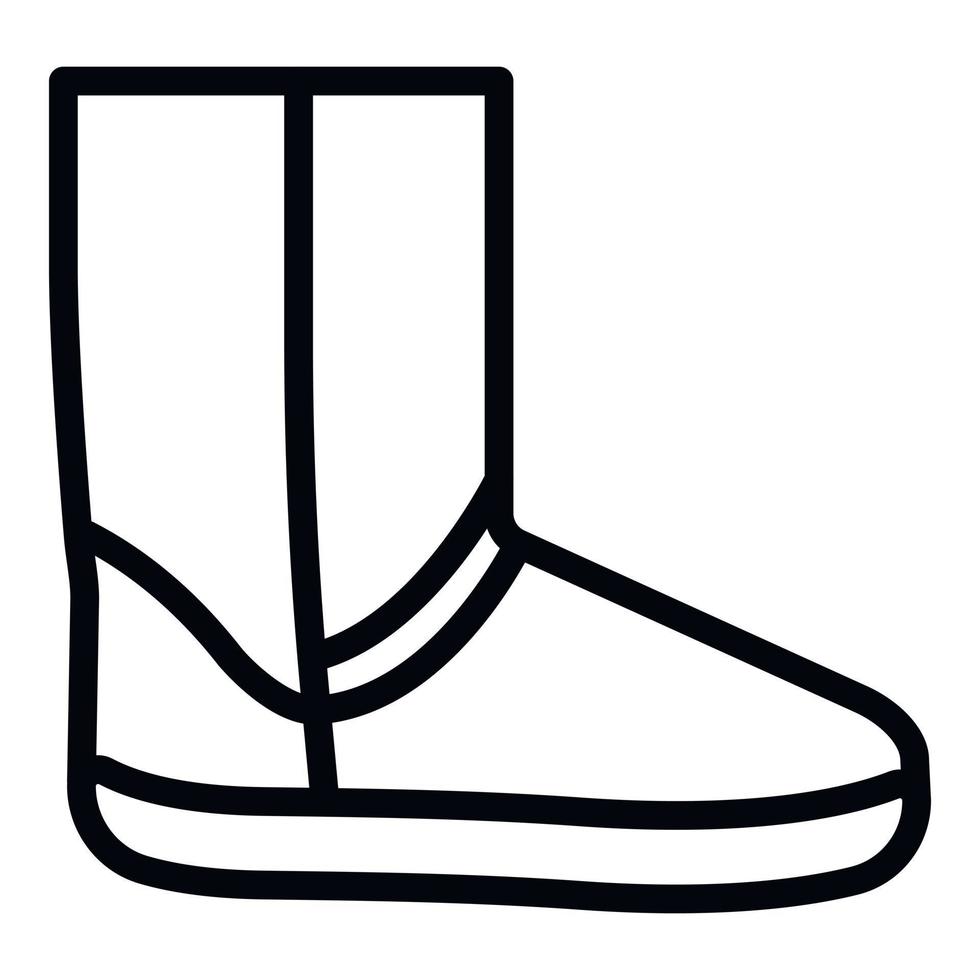 Ugg boot icon, outline style vector