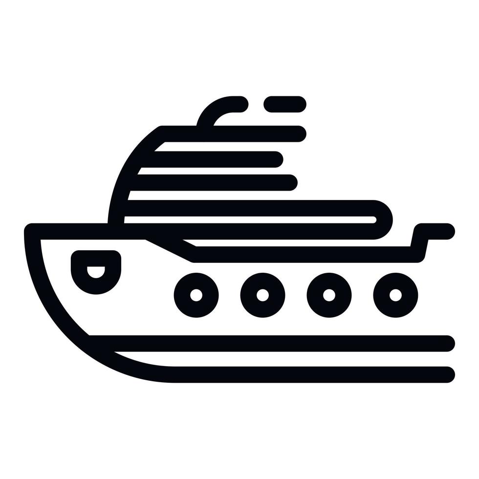 Travel ship icon, outline style vector