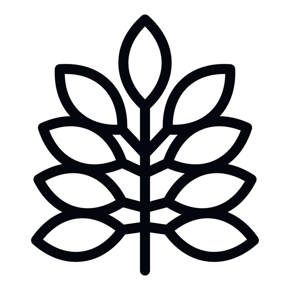 Oregano icon, outline style vector