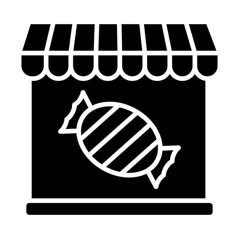 Candy Shop Glyph Icon vector