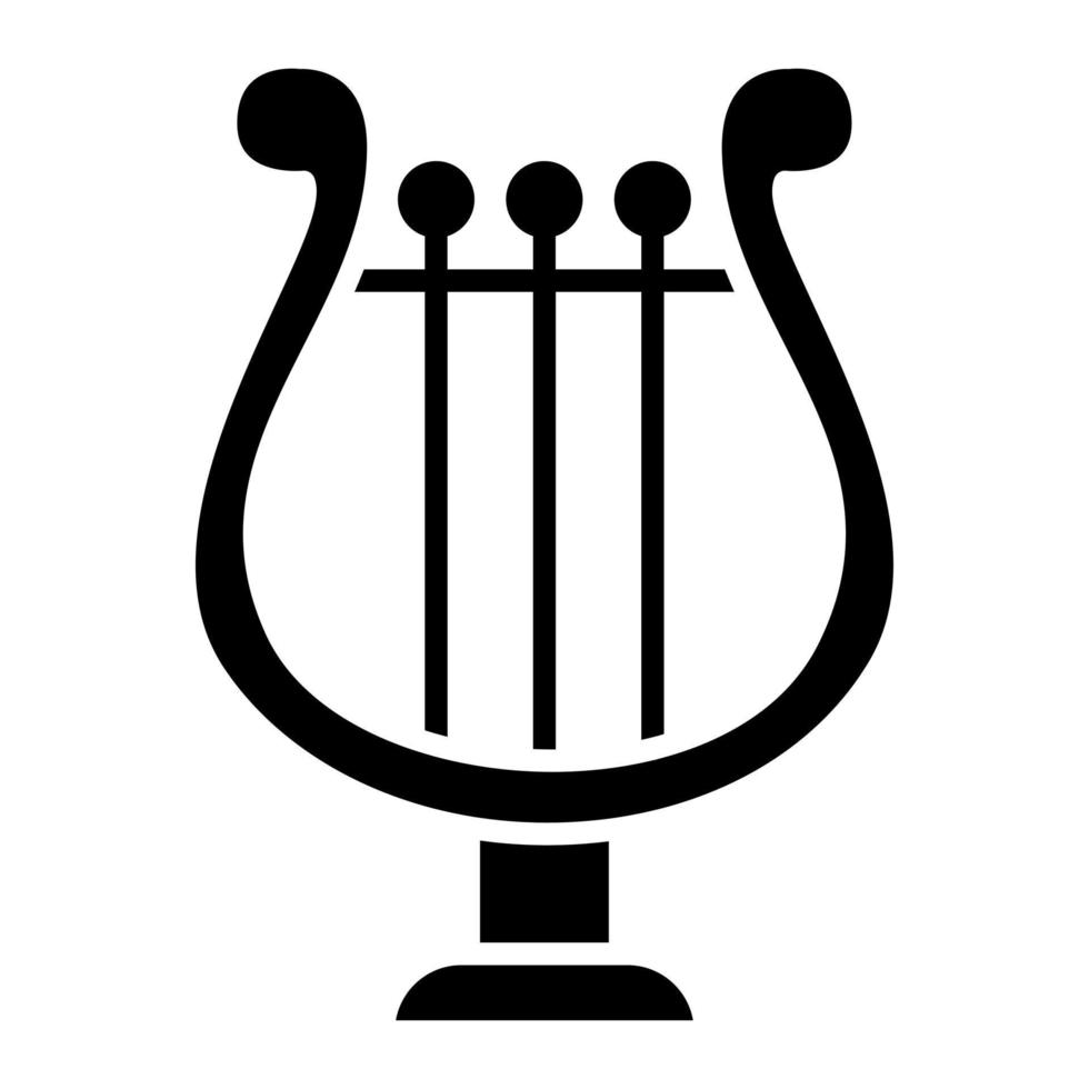 Lyre Glyph Icon vector