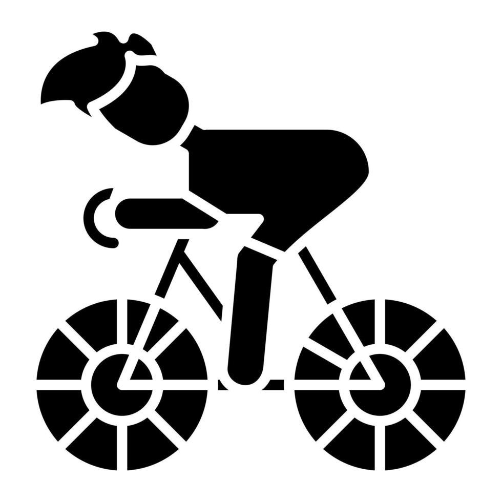 Cycling Glyph Icon vector