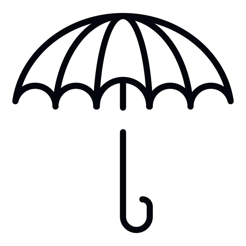 Retro umbrella icon, outline style vector