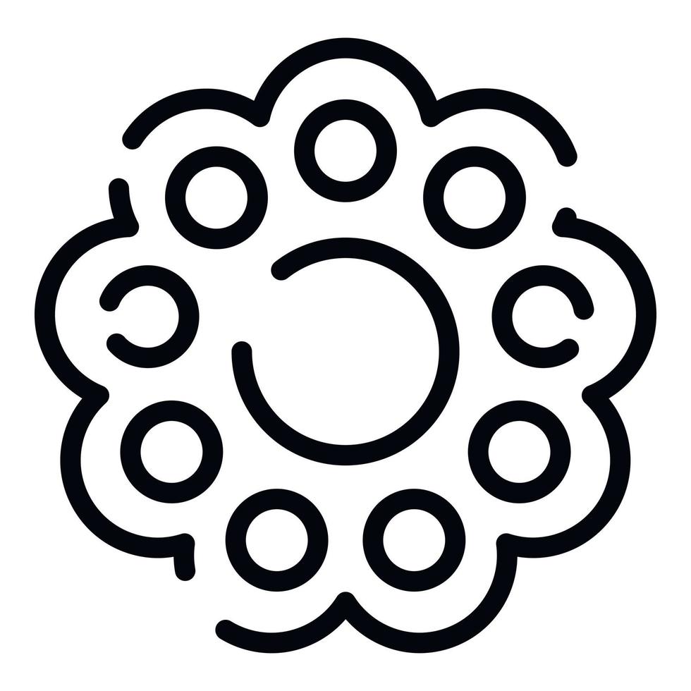 Assembly wheel icon, outline style vector