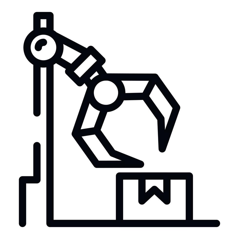 Assembly delivery box icon, outline style vector