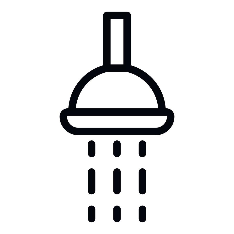 Bathroom drain icon, outline style vector