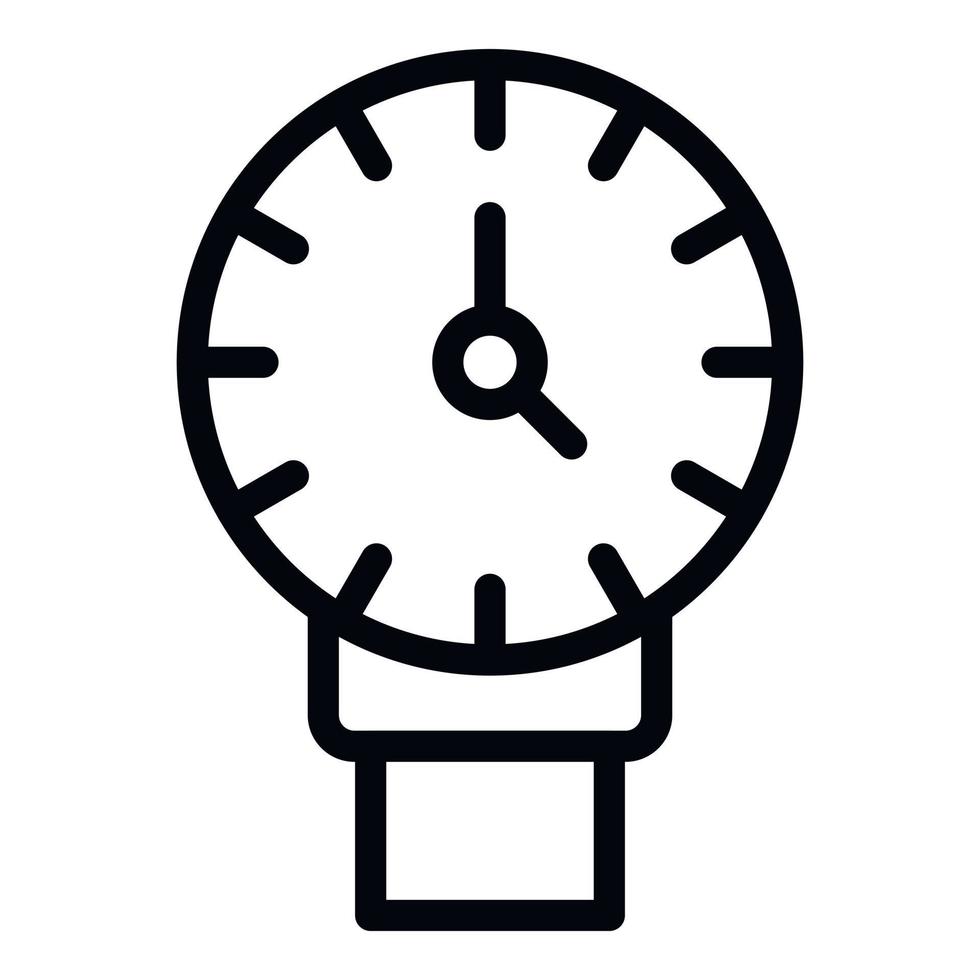Plumbing manometer icon, outline style vector