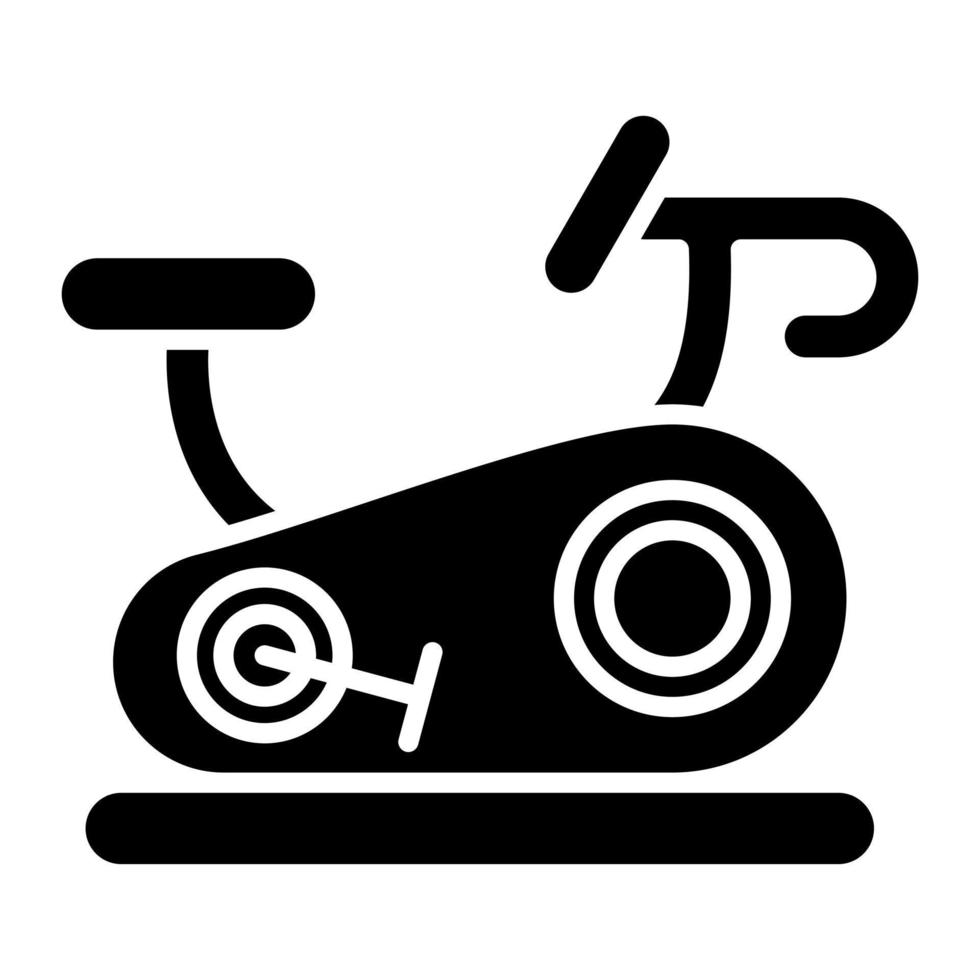 Stationery Bike Glyph Icon vector