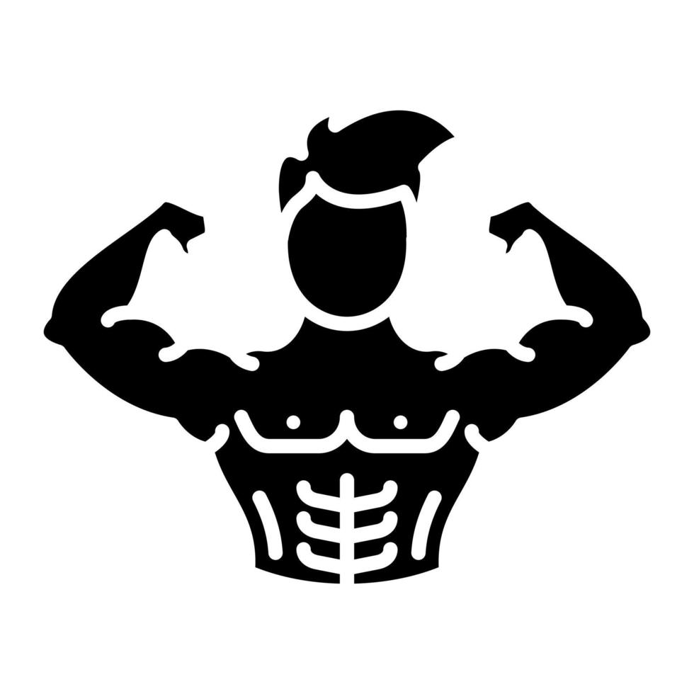 Body Builder Glyph Icon vector