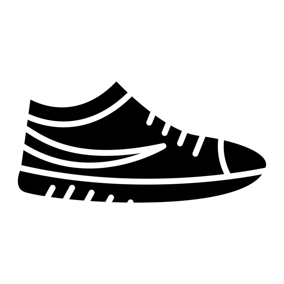 icono de glifo de zapatos de gimnasia vector