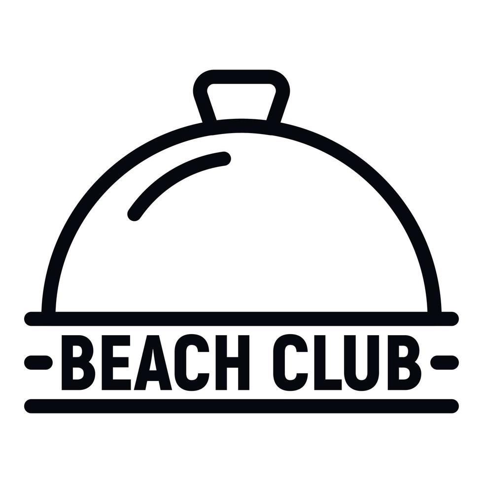 icono de club de playa, estilo de contorno vector