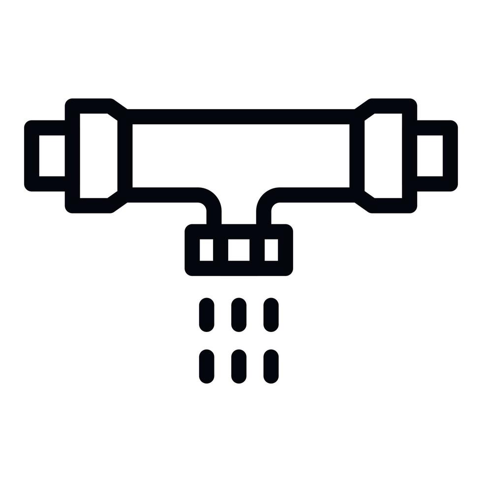 Cracked faucet icon, outline style vector