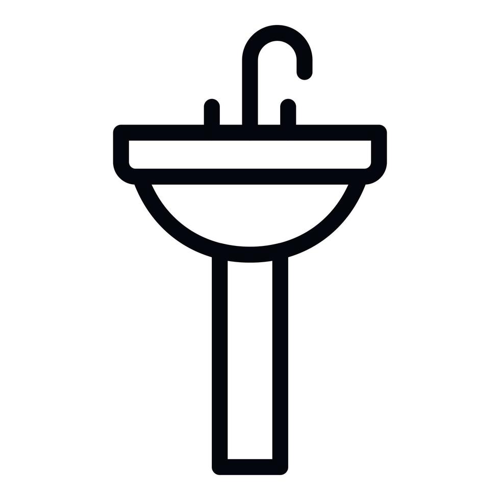 Basin icon, outline style vector