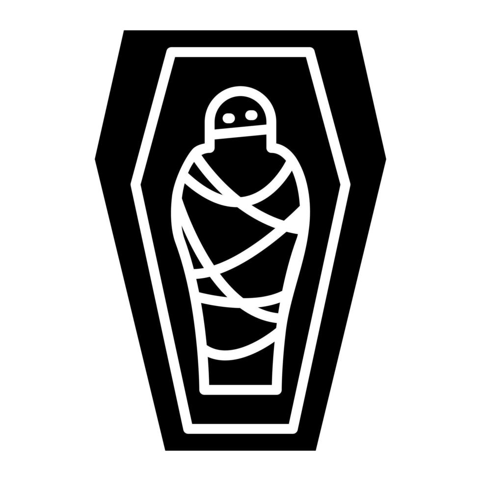 Mummy Glyph Icon vector