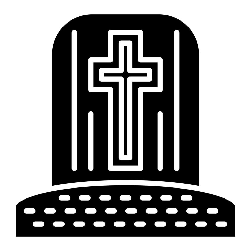 icono de glifo de cementerio vector