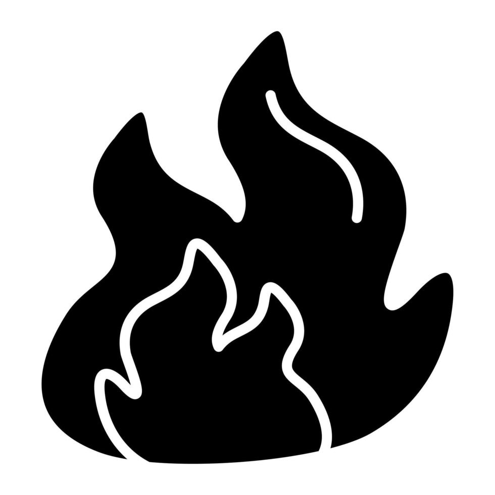 Fire Energy Glyph Icon vector