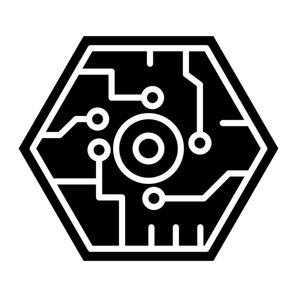 Cybernetics Glyph Icon vector