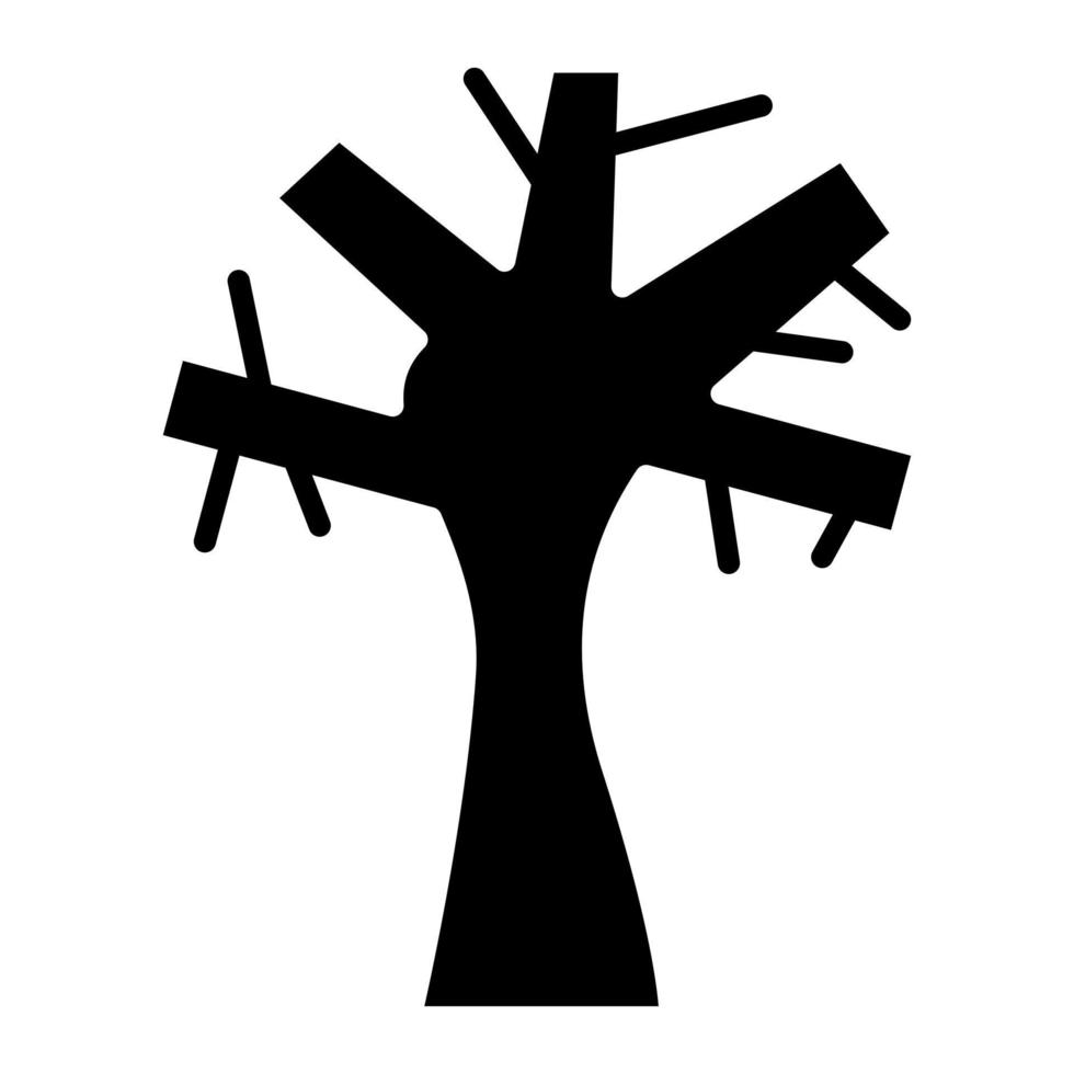 icono de glifo de árbol seco vector